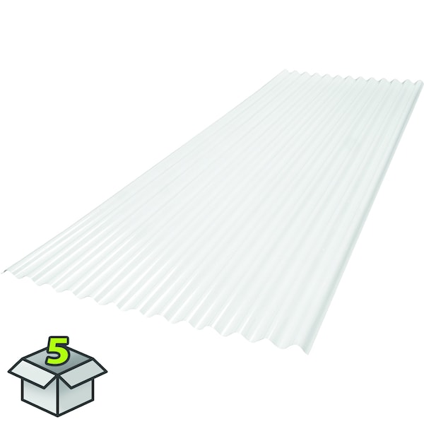 Sunsky 6 ft. 2.67 LP Polycarbonate Roof Panel in White Opal, 5PK 401025 - main